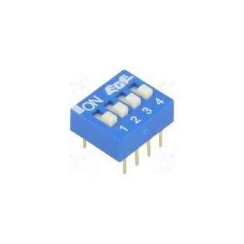 Switch Přepínač DIP-SWITCH Počet sekcí 4 ON-OFF 0,025A/24VDC pol 2