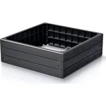 Černý vyvýšený stohovatelný záhon GH14 - délka 75,6 cm, šířka 75,6 cm, výška 25 cm - 20067441
