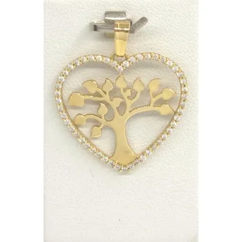 Přívěsek Přívěšek strom života se zirkony, 2,80 g, Au 585
