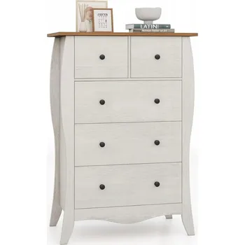 Komoda Komoda Costway 67,5 x 38,5 x 97 cm, odstíny šedé