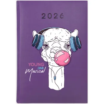 Kalendář Knihový kalendář 2026 A5 fialový