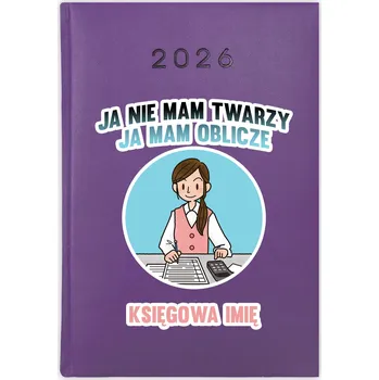 Kalendář Knižní kalendář 2026 A5 FunnyCase fialový