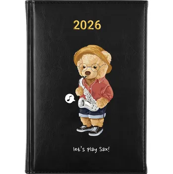 Diář Knižní kalendář 2026 A5 FunnyCase černý