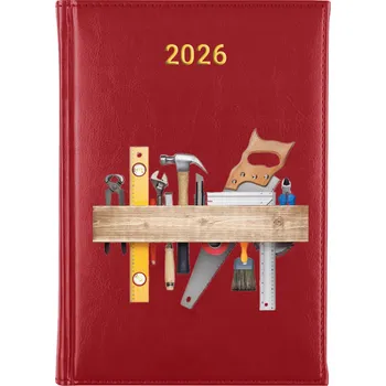 Kalendář Knižní kalendář 2026 A5 FunnyCase červený