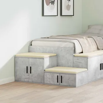 Zásuvkový kontejner vidaXL Úložná skříňka 2 pcs Betonově šedá 118 x 41 x 40 cm [866662]