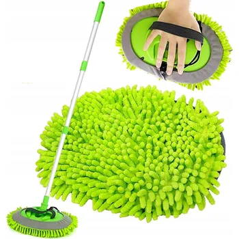 Mycí kartáč na vozidlo Teleskopický kartáč s mikrovláknem Mop Houbička 2v1 Mycí houba na auto