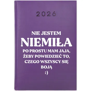 Kalendář Knižkový kalendář 2026 A5 Cute Cups fialový
