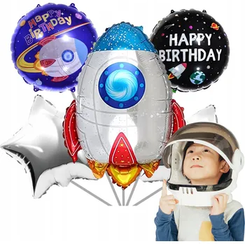 Balónek SADA BALÓNKŮ KOSMOS narozeninová oslava pro děti 5 kusů