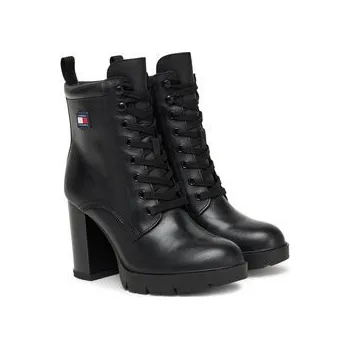 Dámská zimní obuv Tommy Jeans Kotníková obuv Tjw Lace Up EN0EN02832 Černá 40