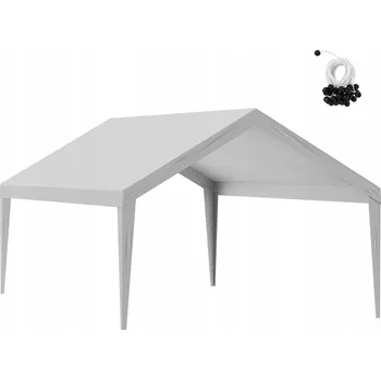 Stan SucceBuy Garážový Stan 6100x3940x1080MM Šedý s Upevňovacími Pásky