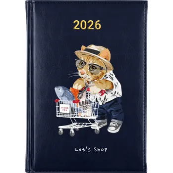 Kalendář Knižkový kalendář 2026 A5 FunnyCase modrý