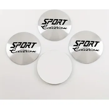 Poklice na kolo Samolepky na poklice, alu kola Sport Edition 56mm 4ks stříbrné