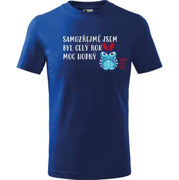 Chlapecké tričko DOBRÝ TRIKO Dětské vánoční tričko Byl jsem hodný Velikost: 158/12 let, Barva: Královsky modrá