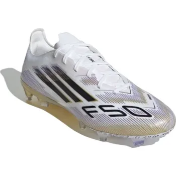 Kopačky Pánské fotbalové kopačky outdoorové ADIDAS-F50 Pro M FG cloud white/core black/gold metallic Bílá 41 1/3