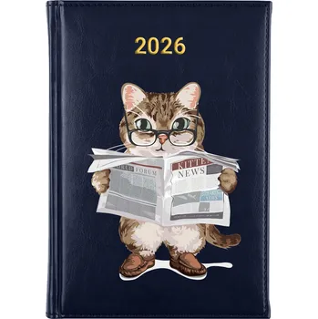 Kalendář Knižkový kalendář 2026 A5 FunnyCase modrý