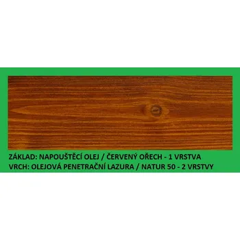 barva a nátěr na dřevo BBB Napouštěcí olej 0,9lt Červený ořech