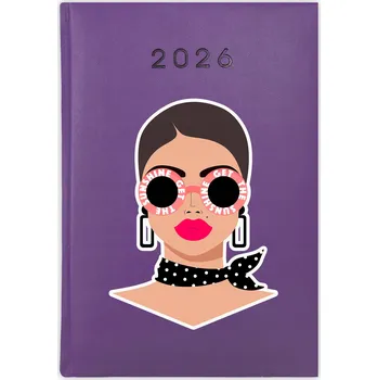 Kalendář Knihový kalendář 2026 A5 fialový