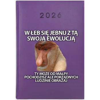 Kalendář Knižní kalendář 2026 A5 FunnyCase fialový