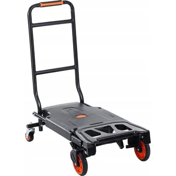Plošinový vozík SucceBuy Skládací vozík na tašky, nosnost 136 kg, hliníková slitina a uhlíková Ocel