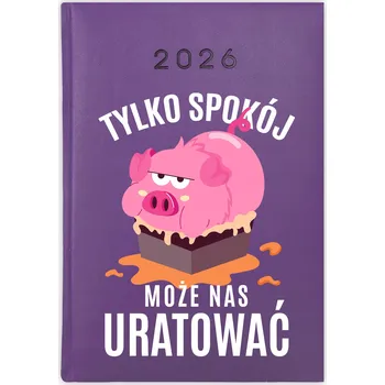 Kalendář Knižkový kalendář 2026 A5 Cute Cups fialový