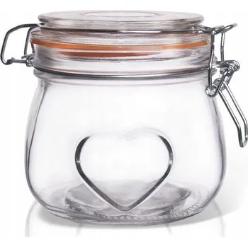 Zavařovací Sklenice s klipem, skleněná, 500 ml