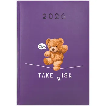 Kalendář Knižní kalendář 2026 A5 FunnyCase fialový