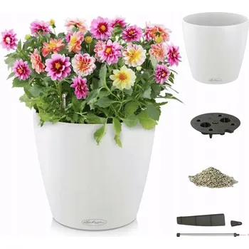 Květináč Květináč plast bílý Lechuza 19 cm x 19 cm x 17 cm