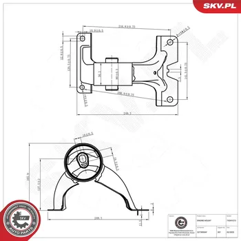 Zavěšení motoru Zavěšení motoru ESEN SKV 75SKV273