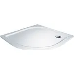 Čtvrtkruhová sprchová vanička, 100x100x3 cm, R550, bez nožiček, litý mramor