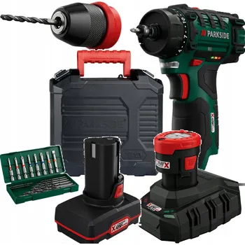 Parkside PBSA 12 D4 2x 2 Ah + 4 Ah + příslušenství