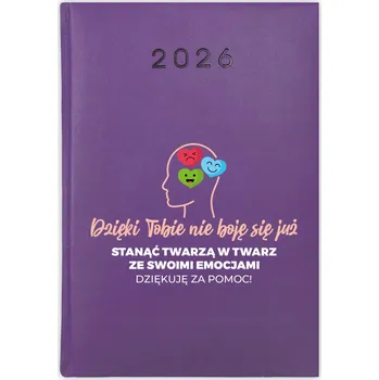 Kalendář Knižní kalendář 2026 A5 FunnyCase fialový