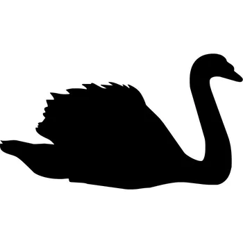 Samolepicí dekorace na vozidlo Samolepka na auto labuť 12d, 15 cm x 8 cm