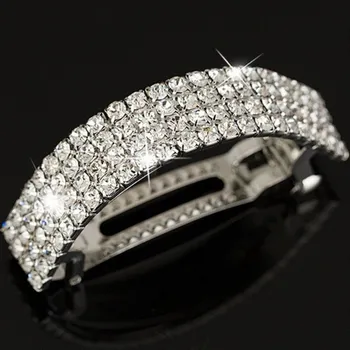 Sponka do vlasů LU 38322 Stříbrná/Krystalová