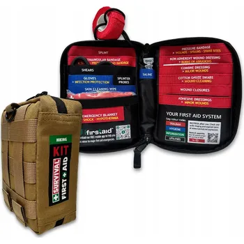 Lékárnička Lékárnička Survival Hiking První Pomoc hnědá