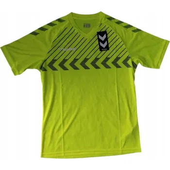 Pánské tričko Sportovní tričko Hummel Elite Poly Jersey SS Safety Yellow, velikost M, neonově žluté
