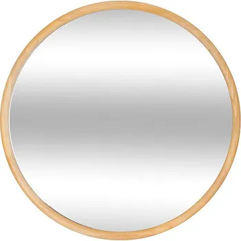 Zrcadlo Atmosphera Kim kulaté zrcadlo v dřevěném rámu 55 cm