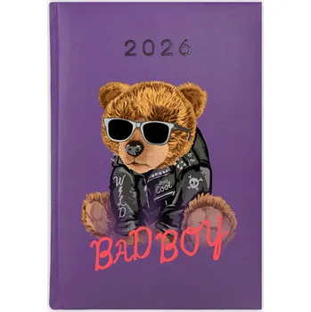 Kalendář Knižní kalendář 2026 A5 FunnyCase fialový