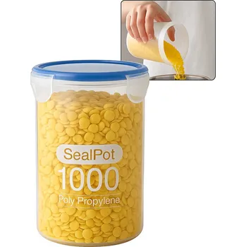 Dóza na potraviny ZAVAŘOVACÍ SKLENICE NÁDOBA NA POTRAVINY NA SYPKÉ VÝROBKY 1000 ML HERMETICKÁ NÁDOBA