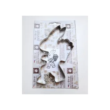 Velikonoční dekorace Zajíc s nůší (15 x 9 cm)