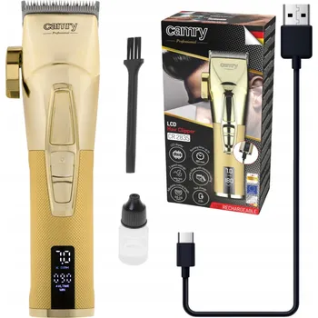 Strojek na vlasy Stříhací strojek Camry akumulátorový, LCD displej, keramická čepel