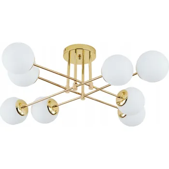 ZÁVĚSNÁ LAMPA STROPNÍ LUSTR KOULE zlatá MODERNÍ mléčná stropní svítidlo