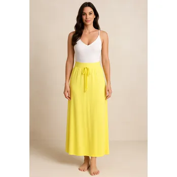 Dámská sukně Sukně dlouhá jednobarevná - žlutá