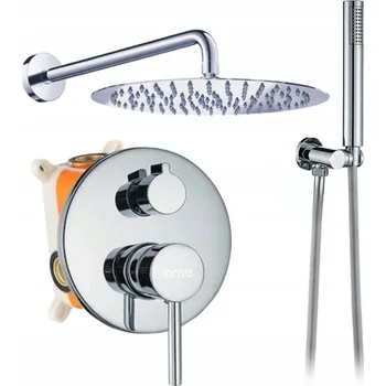 Vodovodní baterie Jednopáková nástěnná vanová a sprchová baterie BRISO LUXURY BATHROOM stříbrná