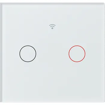 vypínač Dvojitý vypínač světla Tuya WiFi + RF přijímač 433MHz | Do krabičky 60mm