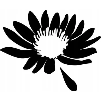 Samolepicí dekorace na vozidlo Samolepka na auto květina s utrženým listem