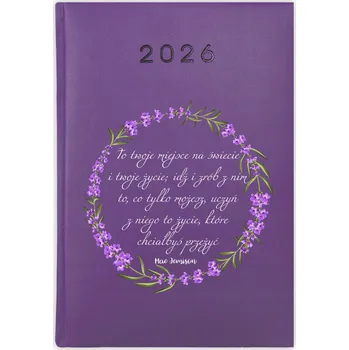 Kalendář Knižní kalendář 2026 A5 FunnyCase fialový