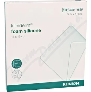 Krytí na ránu Pěnový silikonový obvaz Kliniderm 15x15cm 5ks