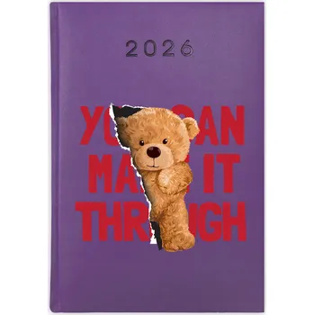 Kalendář Knižní kalendář 2026 A5 FunnyCase fialový