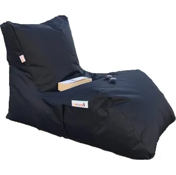 Sedací pytel Sedací vak ve tvaru lenošky Daybed černý