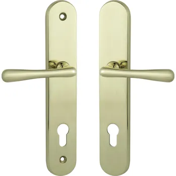 Dveřní kování Cobra ochranné kování ELEGANT (mosaz lesklá) Provedení: PZ LI (klika levá/klika pro FAB), Rozteč: 72mm